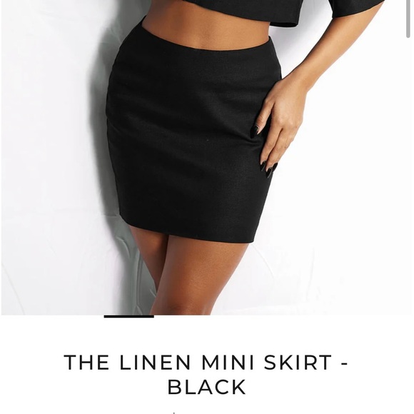 ALL THINGS GOLDEN Linen Mini Skirt - Picture 4 of 9